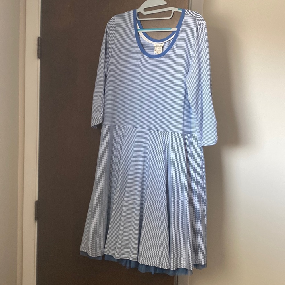Matilda Jane Blue Striped Women's Dress 💙❤️💙❤️